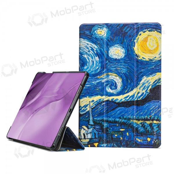 Samsung Galaxy Tab A9+, Tab A11+ ümbris - Smart Leather (starry night)