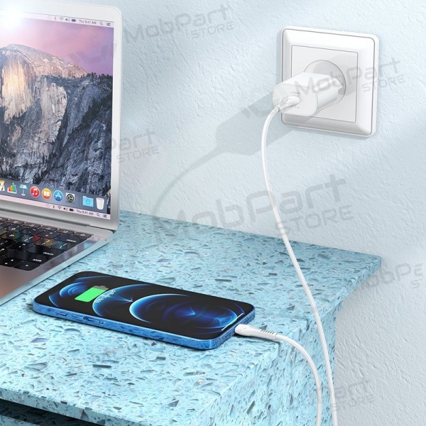 Telefoni laadija Hoco N22 25 W USB-C valge