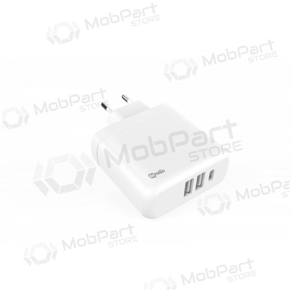 Laadija BeHello USB-C 45W PD + 2 USB (valged)