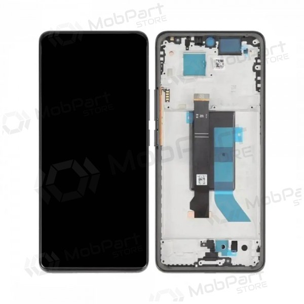 Ekranas Xiaomi Redmi Note 14 Pro 5G su lietimui jautriu stikliuku ja rėmeliu Midnight Black originaalne (service pack)