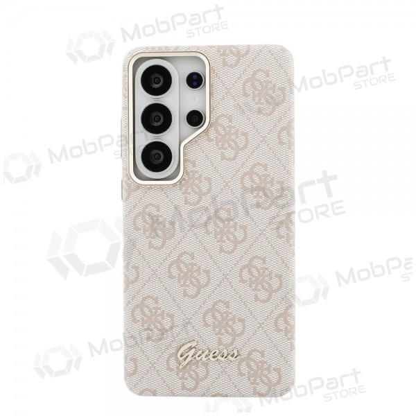 Samsung Galaxy S26 Ultra ümbris - Guess PU 4G Script Metal Logo Magnetic (roosa)