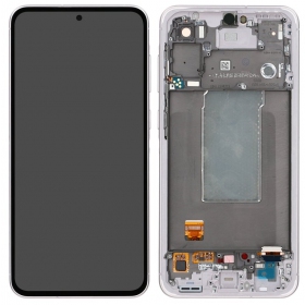 Ekranas Samsung A566 A56 5G su lietimui jautriu stikliuku ja rėmeliu Awesome Pink originaalne (service pack)