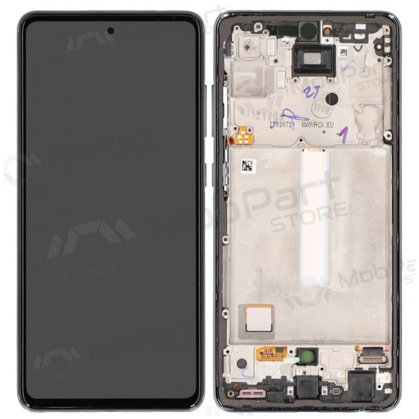 Ekranas Samsung A525/A526 A52 4G/5G 2021 su lietimui jautriu stikliuku ja rėmeliu Awesome Black OLED (real size) Ekranas Samsung A525/A526 A52 4G/5G 2021 su lietimui jautriu stikliuku ja rėmeliu Awesome Black OLED (real size)