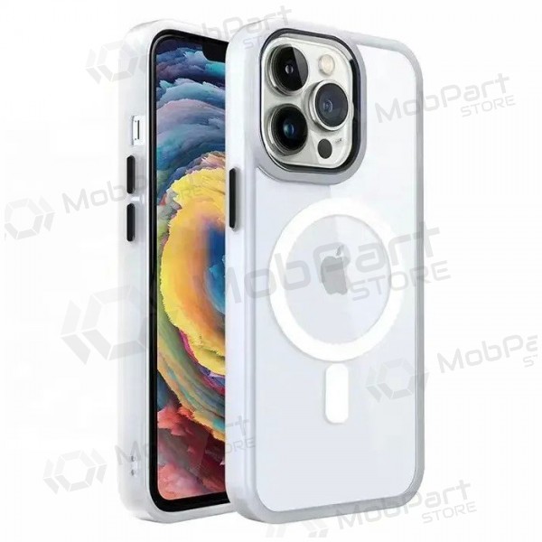 Apple iPhone 15 Plus ümbris - Premium Mag Cover (valge)