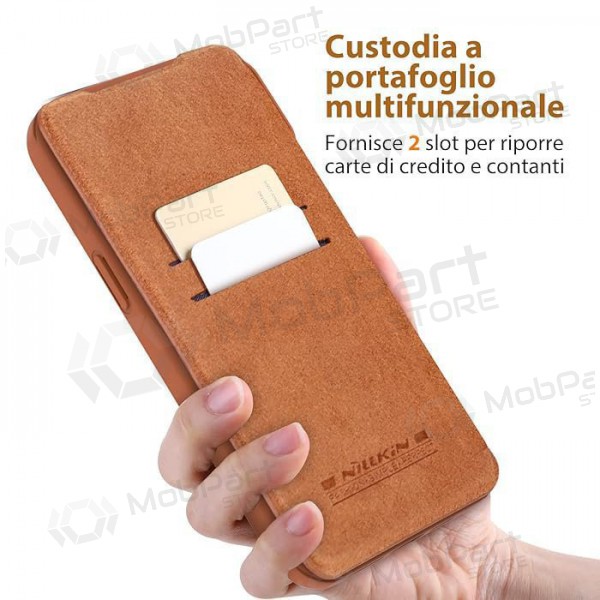 Apple iPhone 14 Pro ümbris „Nillkin Leather“ (pruun) Apple iPhone 14 Pro ümbris „Nillkin Leather“ (pruun)