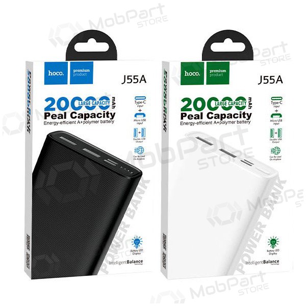 Väline patarei / aku Power Bank Hoco J55A 20000mAh (must) Väline patarei / aku Power Bank Hoco J55A 20000mAh (must)