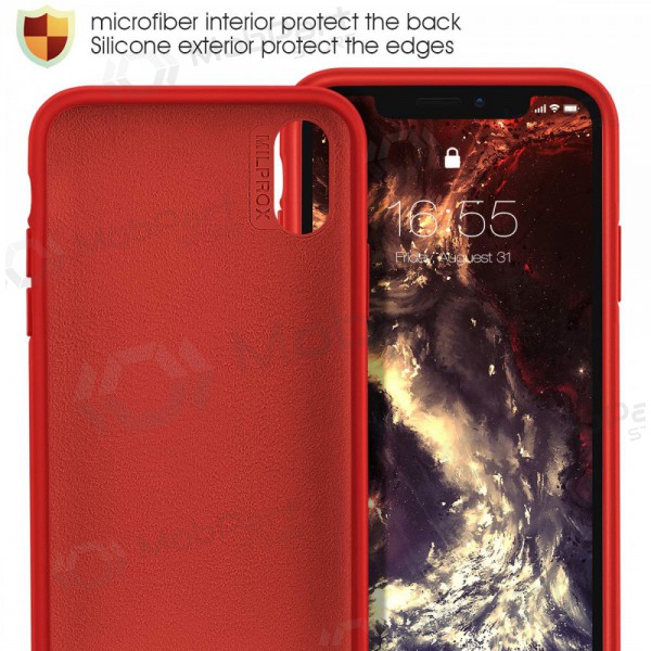 Apple iPhone 12 Pro ümbris - Liquid Silicone 1.5mm (punane)
