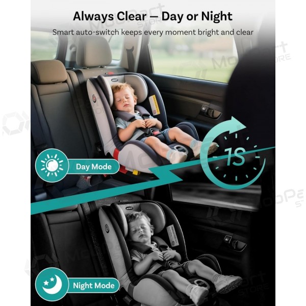 Juodas juhtmevaba CarPlay adapter Ottocast Cabin Care CA520-T mobiilse lapsehoidja funktsiooniga