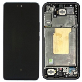 Samsung Galaxy A35 5G ekraan (mustad) (koos raamiga) (originaalne)