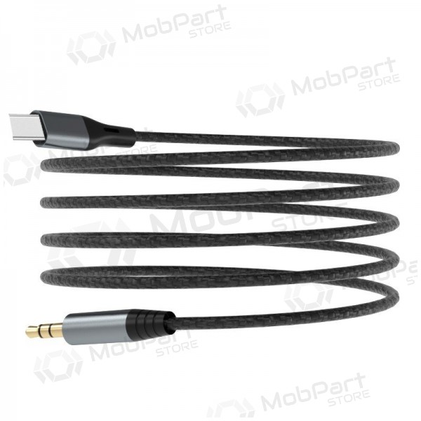 Helikaabel Dudao L11ProT USB-C kuni 3.5 mm 1 m must