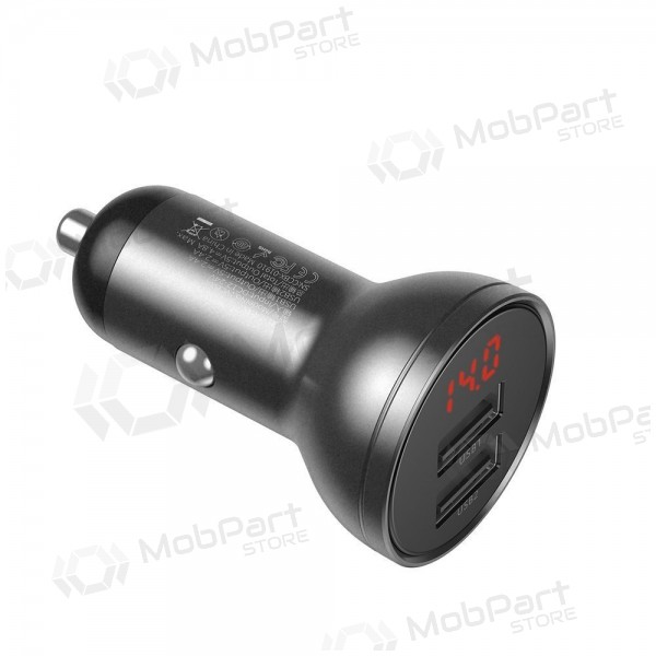 Autolaadija Baseus Digital Display CCBX-0G 24 W 2x USB-A must