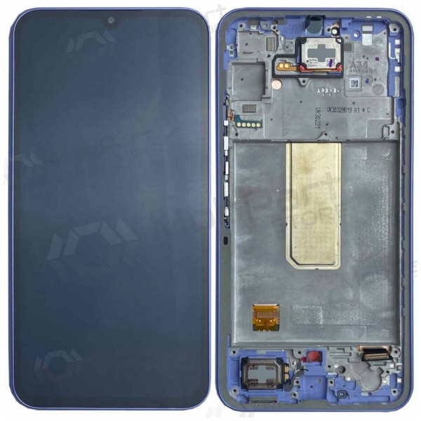 Ekranas Samsung A346 A34 5G 2023koos  lietimui jautriu stikliuku ja rėmeliu Violet originaalne (service pack)