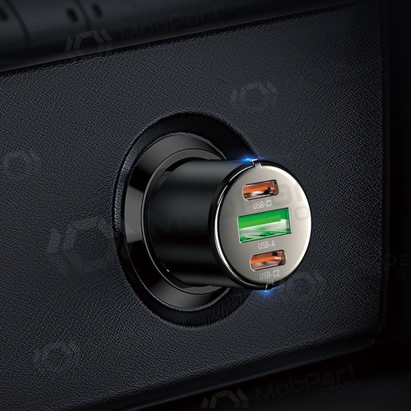 Autolaadija Hoco NZ6 45 W PD 2x USB-C + USB-A must