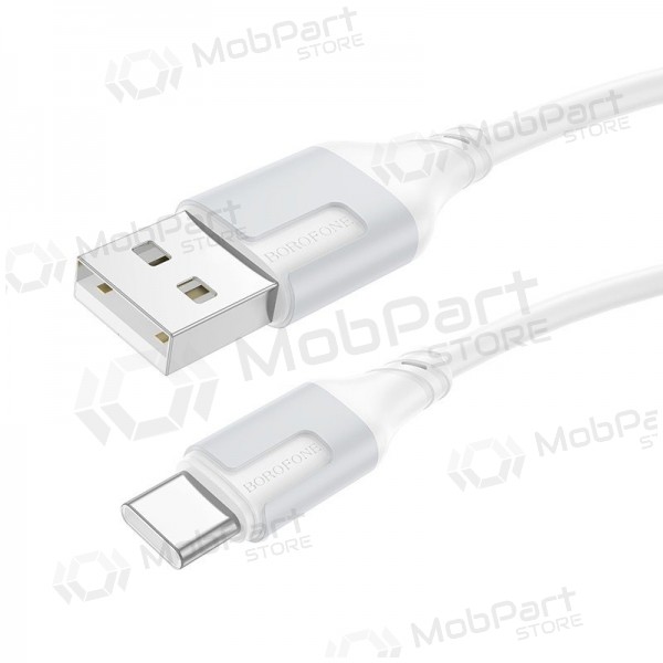 USB-C kaabel Borofone BX101 USB-A kuni USB-C 1 m valge