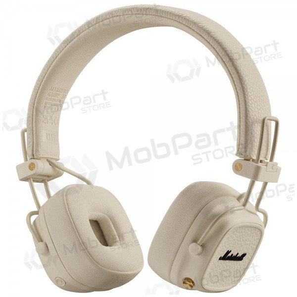 Juhtmevabad kõrvaklapid Marshall Major V Bluetooth On-Ear USB-C 3,5 mm kreemjas