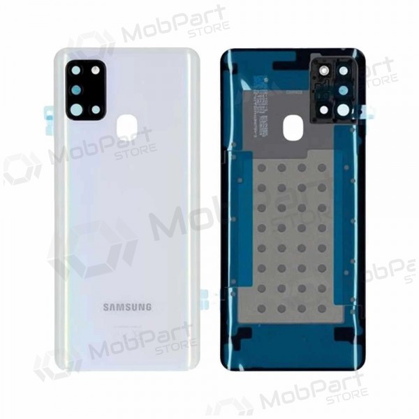 Samsung A217 Galaxy A21s 2020 patareipesade kaas (tagakaas) (valged) (kasutatud grade B, originaalne)