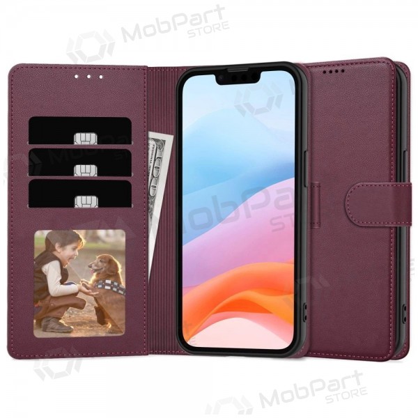 Xiaomi Redmi 17C 4G, Redmi 14C, Redmi A4, Poco C75 ümbris -Fancy Wallet- (burgundia)