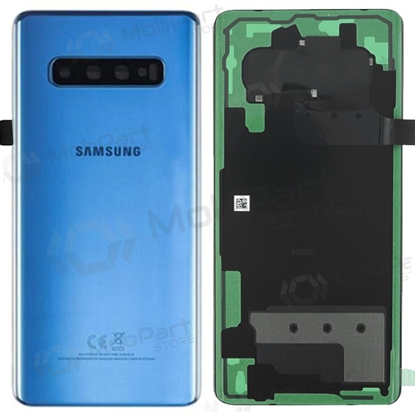 Samsung G975 Galaxy S10 Plus patareipesade kaas (tagakaas) sinised (Prism Blue) (kasutatud grade C, originaalne)