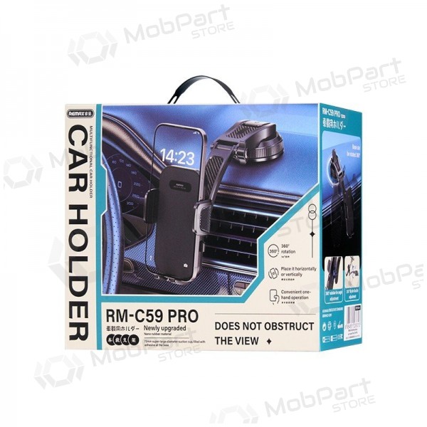 Auto telefonihoidja Remax RM-C59 PRO (dashboard) mustad