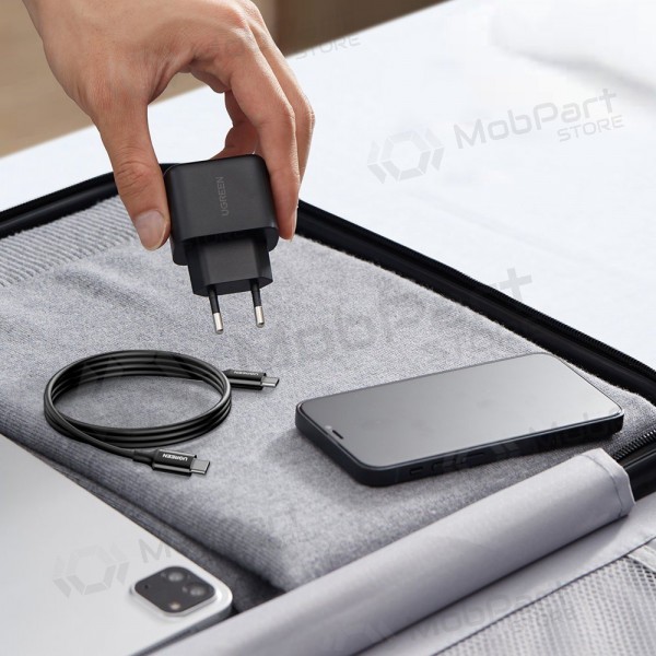 Laadija buitinis Ugreen CD250 USB-C 25W + USB-C cable 2.0m mustad
