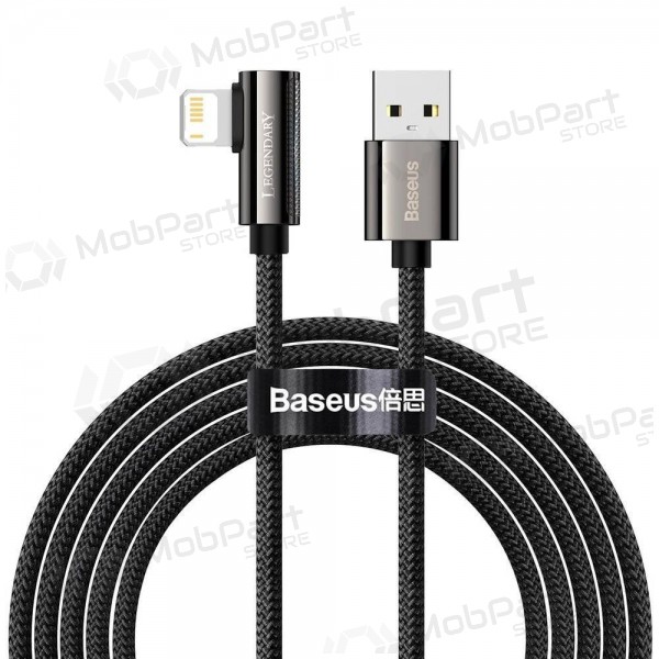 USB kaabel Baseus Legend Lightning 2.4A 2.0m (mustad) CALCS-A01