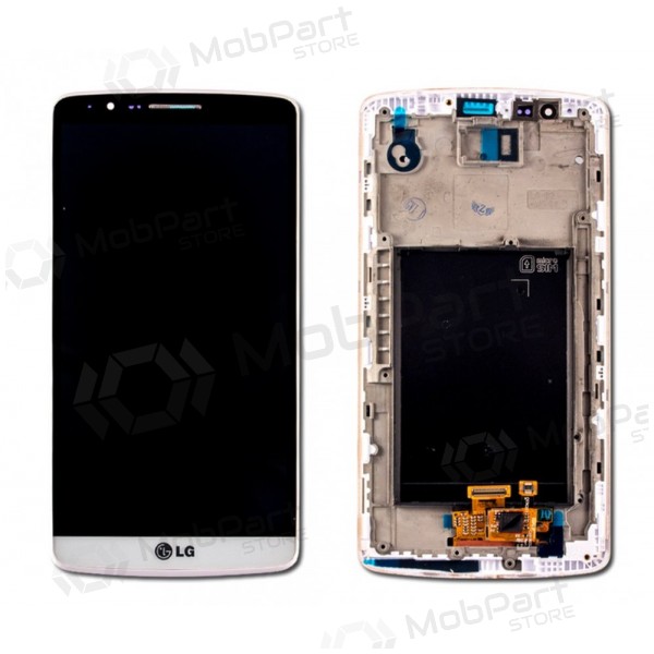 LG D855 Optimus G3 ekraan (koos raamiga) (valged)