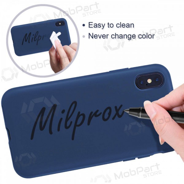 Apple iPhone 13 Pro ümbris - Liquid Silicone 1.5mm (tumesinine)