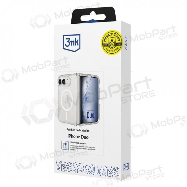 Apple iPhone Duo ümbris - "3mk Armor MagCase" (läbipaistev)