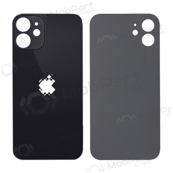 Apple iPhone 12 mini patareipesade kaas (tagakaas) (mustad) (bigger hole for camera)