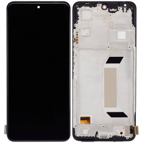 Xiaomi Redmi Note 12 5G / Poco X5 5G ekraan (mustad) (koos raamiga) (Premium)