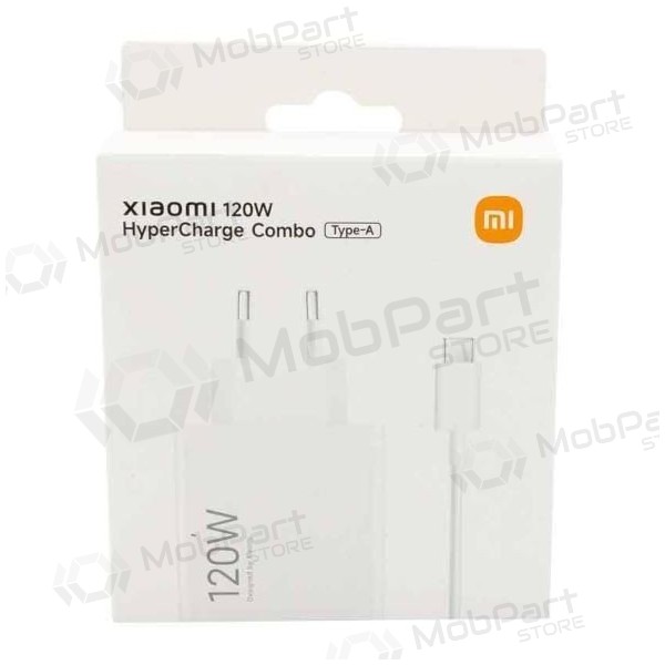 Laadija originaal Xiaomi (BHR9462EU) 120W + type-c kaabel valge koos pakendiga.