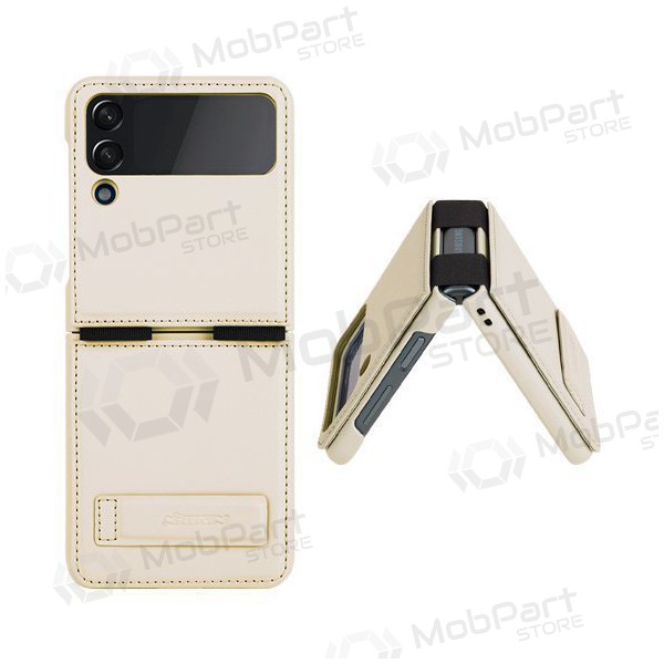 Samsung Galaxy Z Flip4 ümbris „Nillkin Leather“ (kuldsed) Samsung Galaxy Z Flip4 ümbris „Nillkin Leather“ (kuldsed)