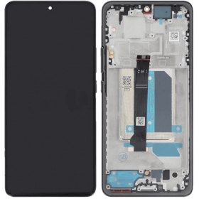 Xiaomi Redmi Note 14 Pro+ ekraan (mustad) (koos raamiga) (originaalne)