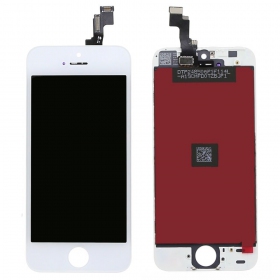 Apple iPhone 5S / iPhone SE ekraan (valged) (refurbished, originaalne)