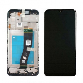 Samsung A025G Galaxy A02s 2020 ekraan (mustad) (koos raamiga) (service pack) (originaalne)