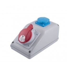 PawBol R-BOX B.165/1S plastikinis skydeliskoos  kištukiniais lizdais (1x16A/250V)