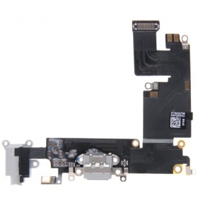 Apple iPhone 6 Plus laadimispesa ja mikrofoni liides (laadimisliides) (šviesiai hall) (kasutatud, originaalne)