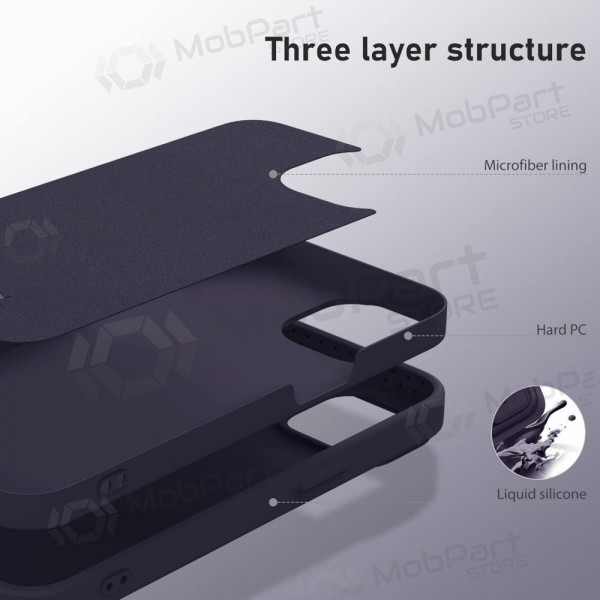 Apple iPhone 14 Pro ümbris „Nillkin Silicone“ (tamsiai lilla) Apple iPhone 14 Pro ümbris „Nillkin Silicone“ (tamsiai lilla)