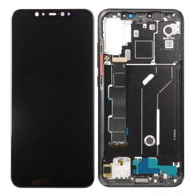 Xiaomi Mi 8 ekraan (mustad) (koos raamiga) (service pack) (originaalne)