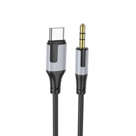 Audio kaabel Borofone BL19 USB-C to 3,5mm mustad