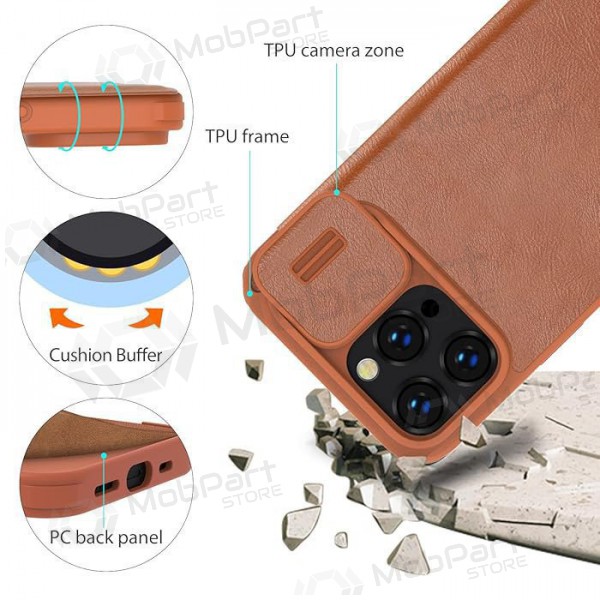 Apple iPhone 14 ümbris - Nillkin Leather (pruun)