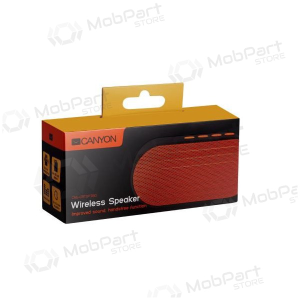 Bluetooth kaasaskantav kõlar CANYON CNE-CBTSP3BO (MicroSD, AUX, BT V4.2, 300mAh)
