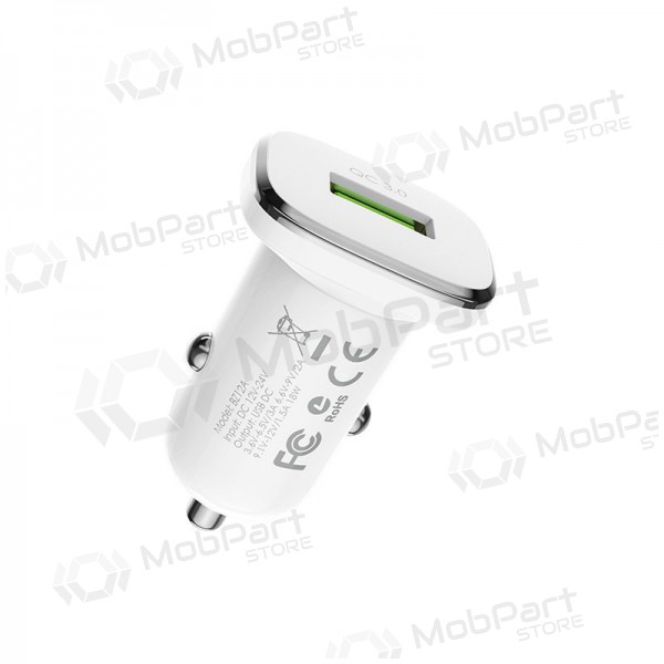 Laadija automobilinis Borofone BZ12A Quick Charge 3.0 (3.0A) (valged)