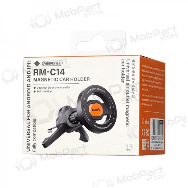 Auto telefonihoidja Remax RM-C14 MagSafe (air vent) mustad