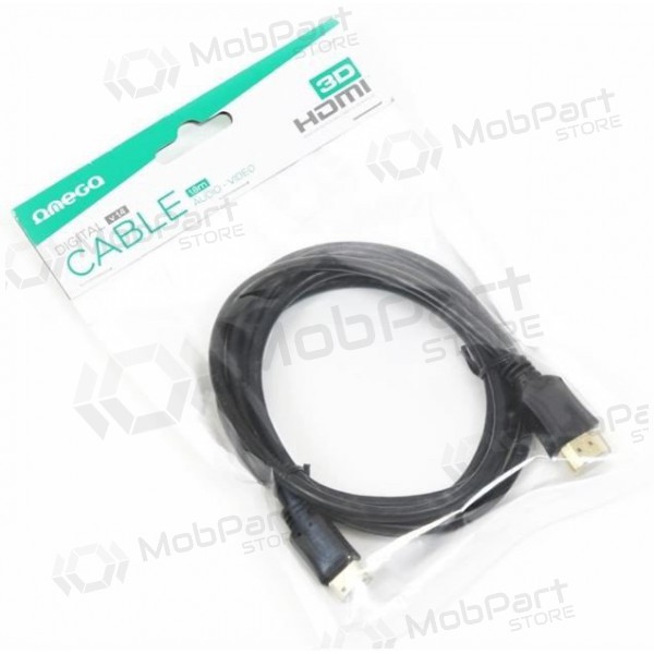 OMEGA HDMI-miniHDMI kaabel (v.1.4 4K) 1,8M (mustad)