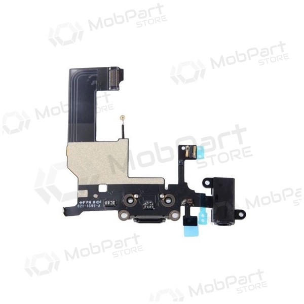 Apple iPhone 5 laadimispesa ja mikrofoni liides (laadimisliides) (must)