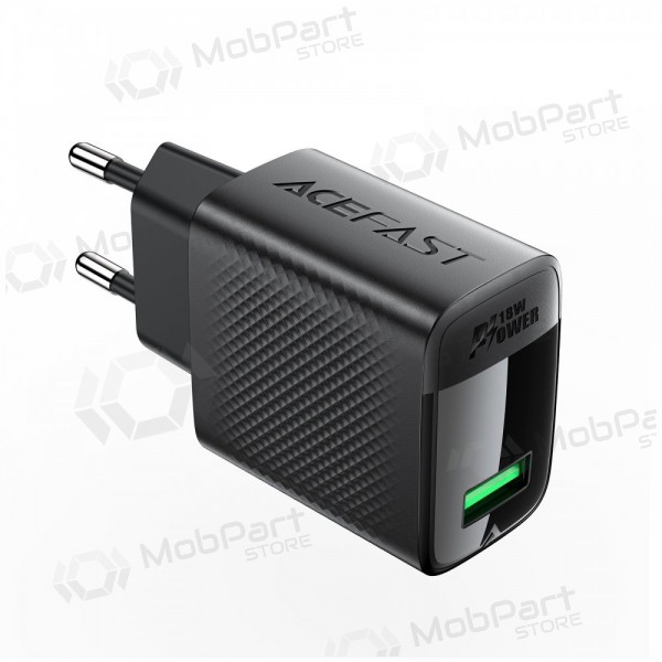 Laadija Acefast A90 18W USB-A mustad