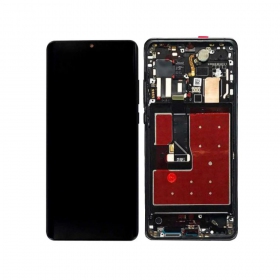 Ekranas Huawei P30 PRO su lietimui jautriu stikliuku ja rėmeliu Black OLED