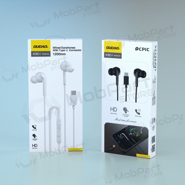 USB-C kõrvaklapid Dudao X3C+ mustad