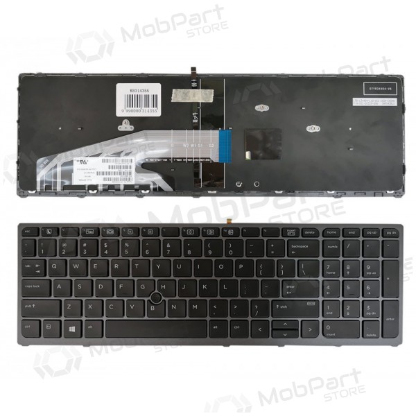 HP ZBook 15 G3, G4, 17 G3, G4 klaviatuur (US) (koos valgustusega) HP ZBook 15 G3, G4, 17 G3, G4 klaviatuur (US) (koos valgustusega)